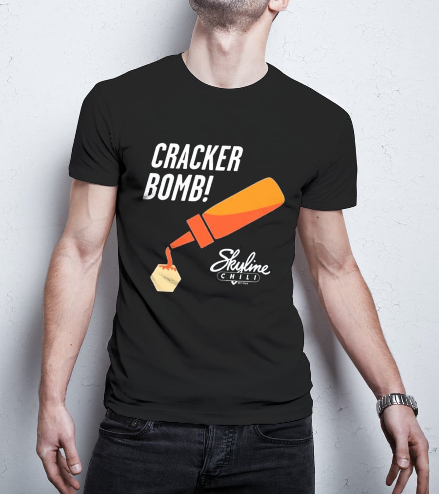 Cracker Bomb Skyline Chili Hot Sauce Fun T-Shirt
