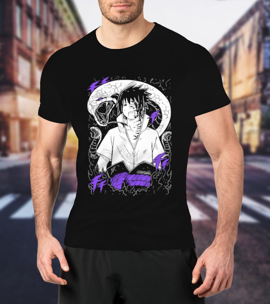 Sasuke Uchiha Orochimaru Snake Naruto Susanoo Mangekyo Sharingan T-Shirt