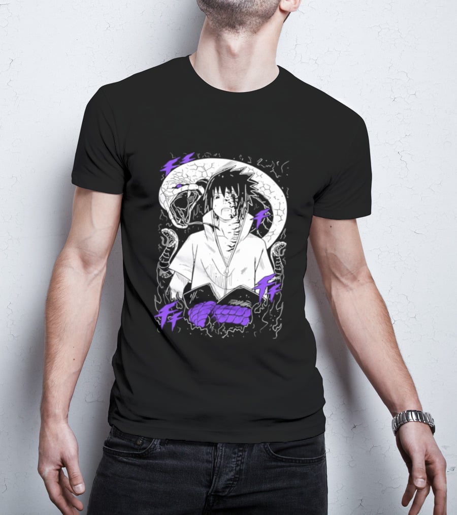 Sasuke Uchiha Orochimaru Snake Naruto Susanoo Mangekyo Sharingan T-Shirt