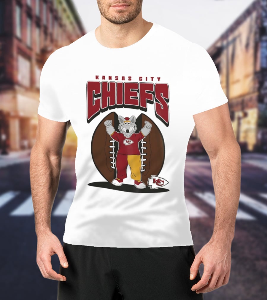 Kansas City Chiefs K.C. Wolf Mascot Football 2026 T-Shirt
