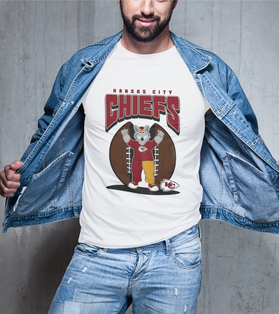 Kansas City Chiefs K.C. Wolf Mascot Football 2026 T-Shirt
