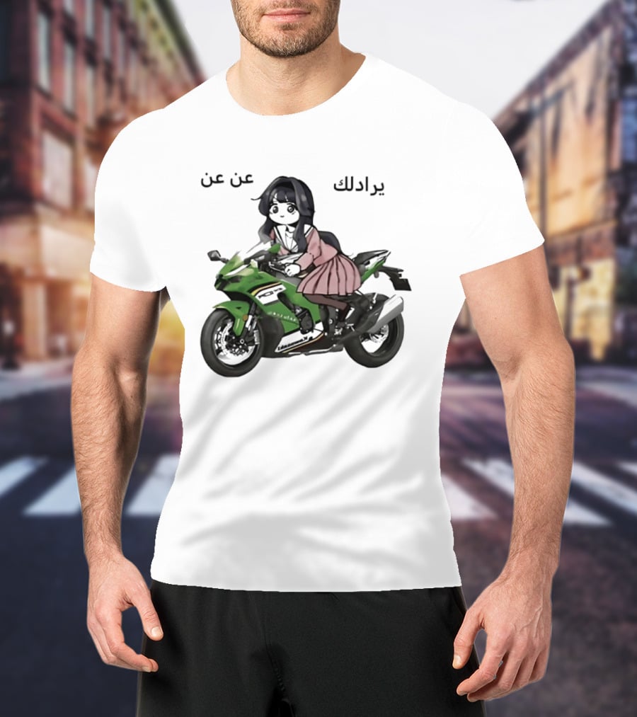 Kawaguri Kaoru Hana Kawasaki Anime Motorcycle Girl YZX 10R T-Shirt