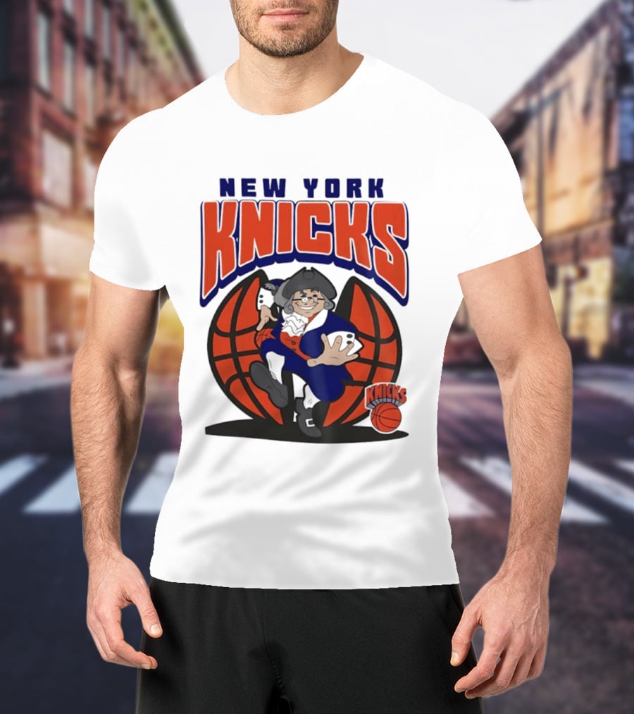 New York Knicks Father Knickerbocker Basketball Mania T-Shirt