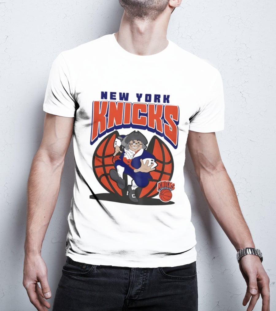 New York Knicks Father Knickerbocker Basketball Mania T-Shirt