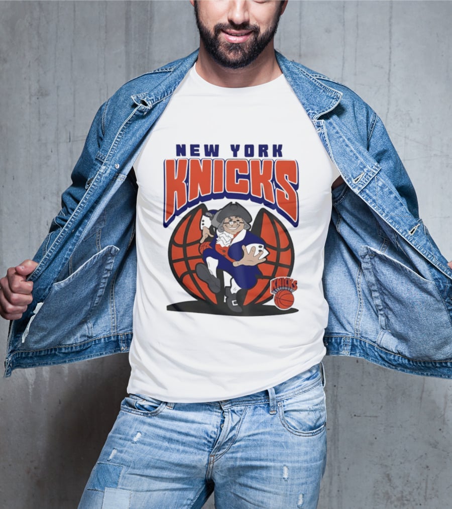 New York Knicks Father Knickerbocker Basketball Mania T-Shirt