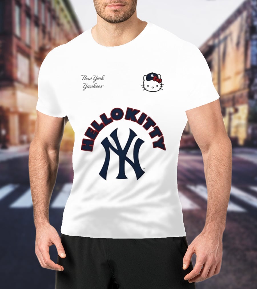 New York Yankees Hello Kitty Collaboration August 22 Yankee Stadium T-Shirt