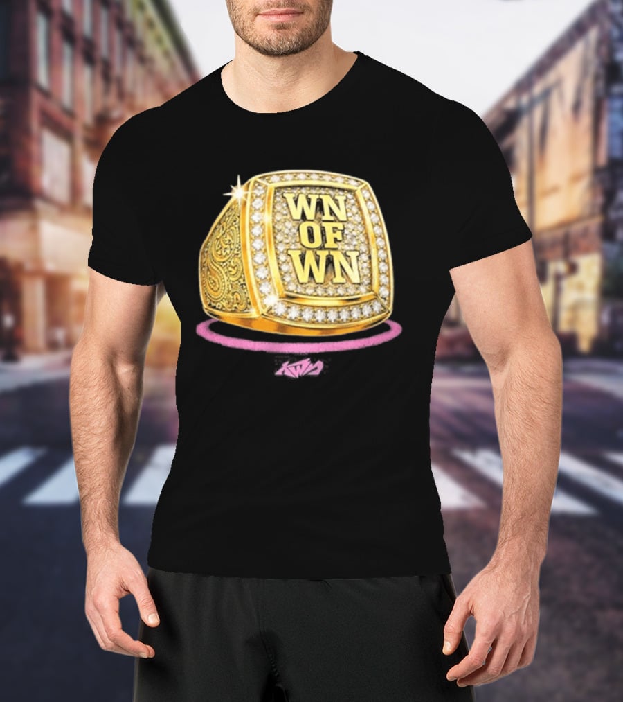 WN OF WIN Championship Gold Ring With Diamonds T-Shirt