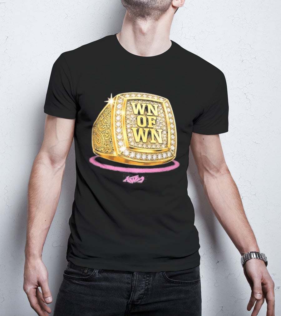 WN OF WIN Championship Gold Ring With Diamonds T-Shirt