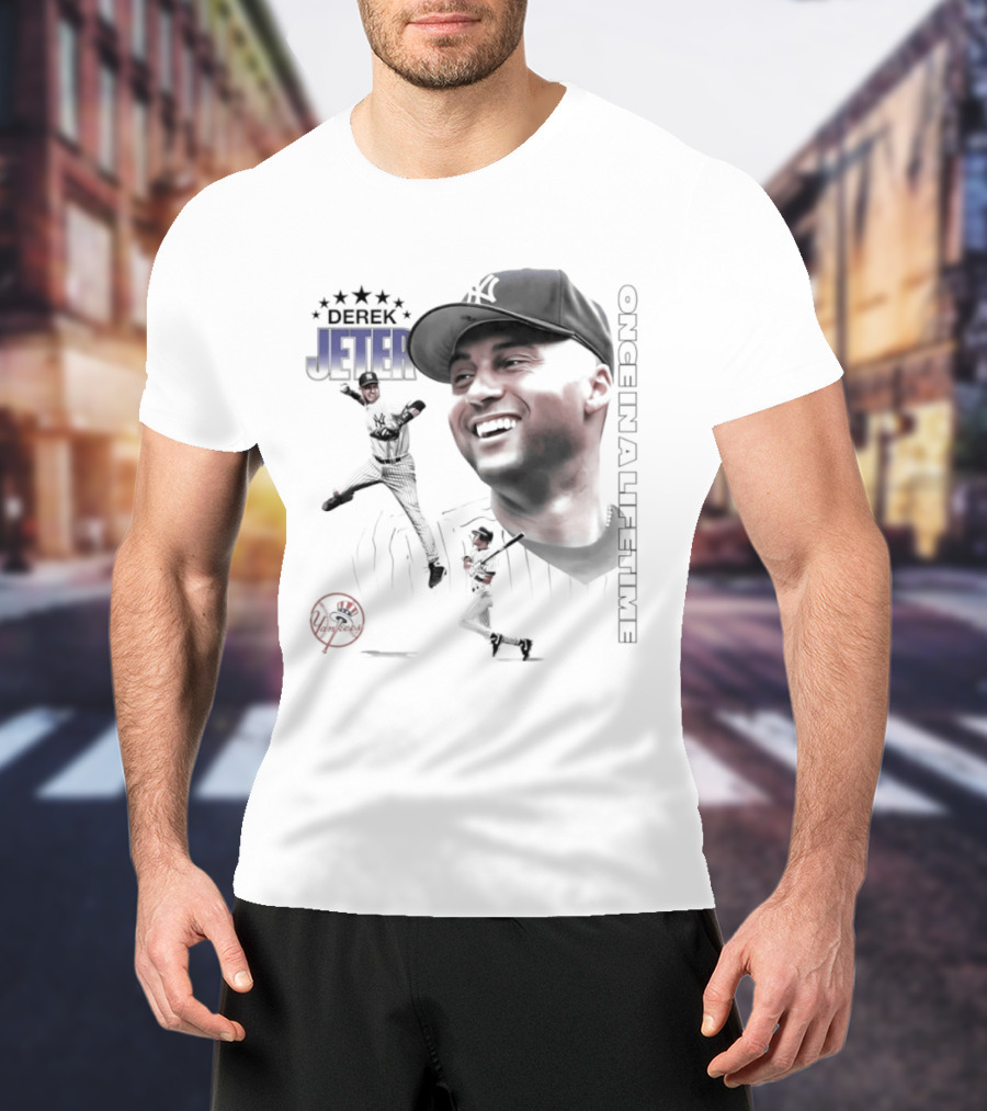 Derek Jeter New York Yankees Once In A Lifetime Baseball Legend T-Shirt