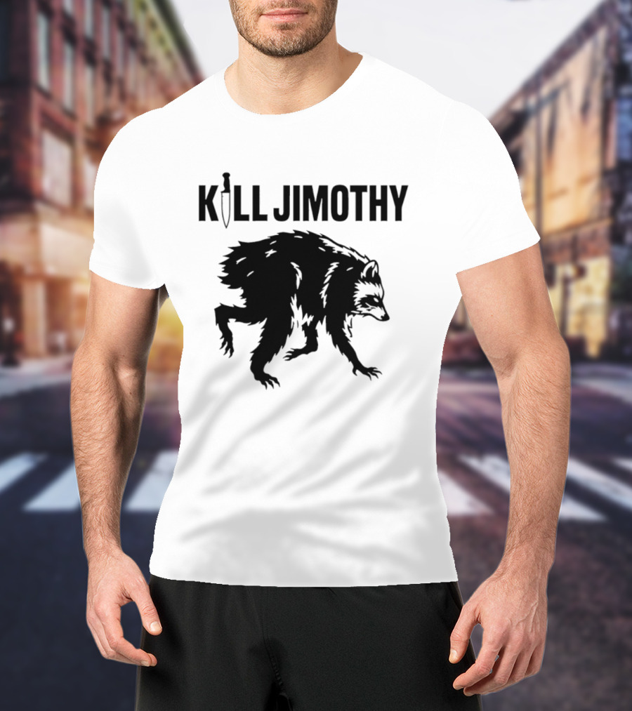Kill Jimothy Raccoon Meme Knife T-Shirt
