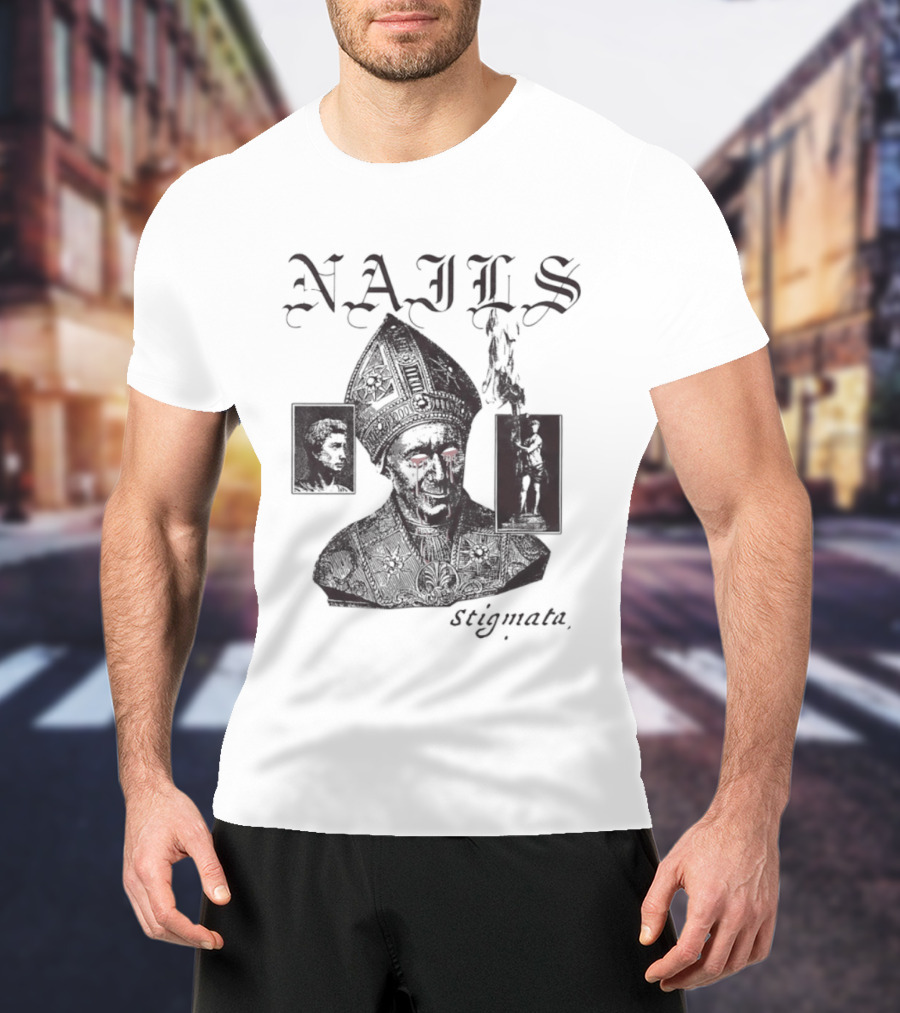 Nails Stigmata Iconic Metal Band Symbolism T-Shirt