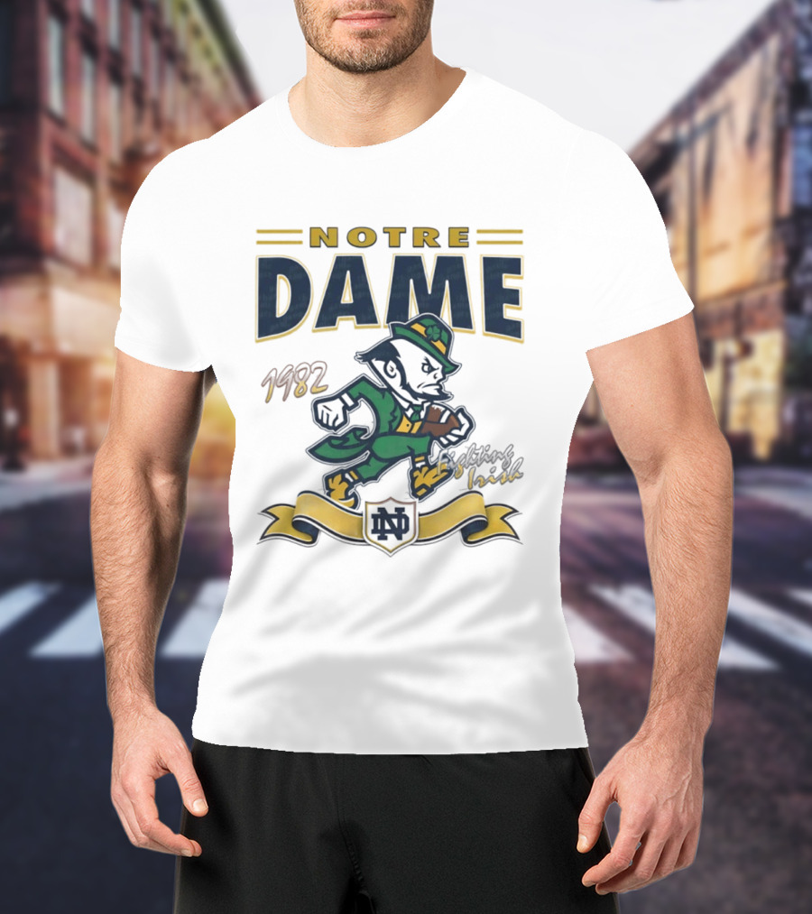 Notre Dame 1982 Fighting Irish Vintage Leprechaun T-Shirt