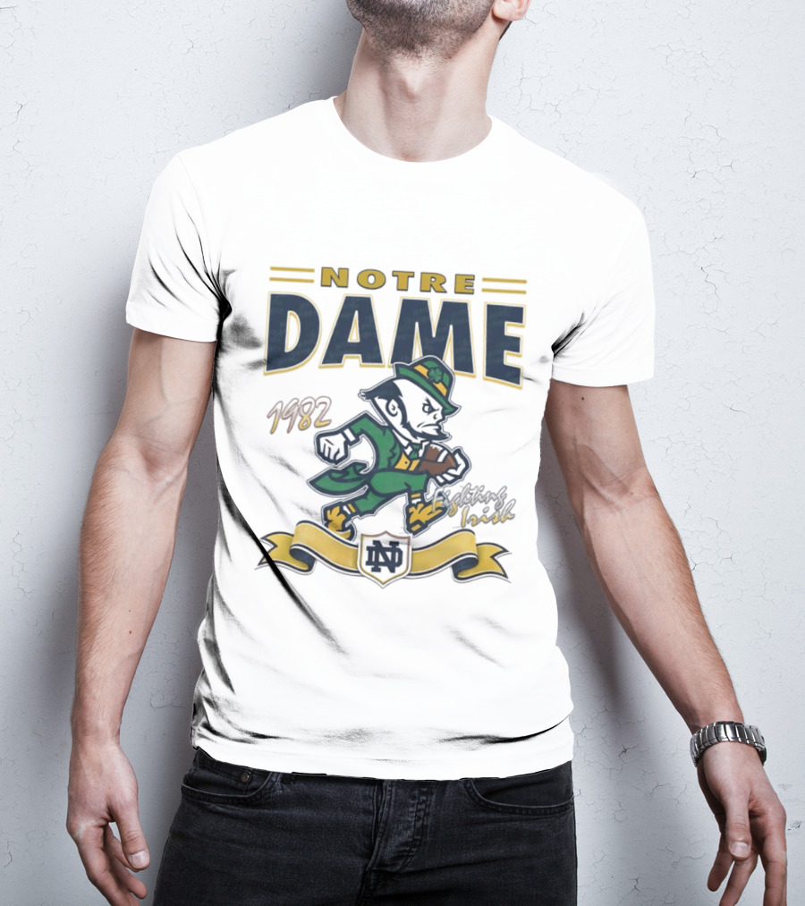 Notre Dame 1982 Fighting Irish Vintage Leprechaun T-Shirt