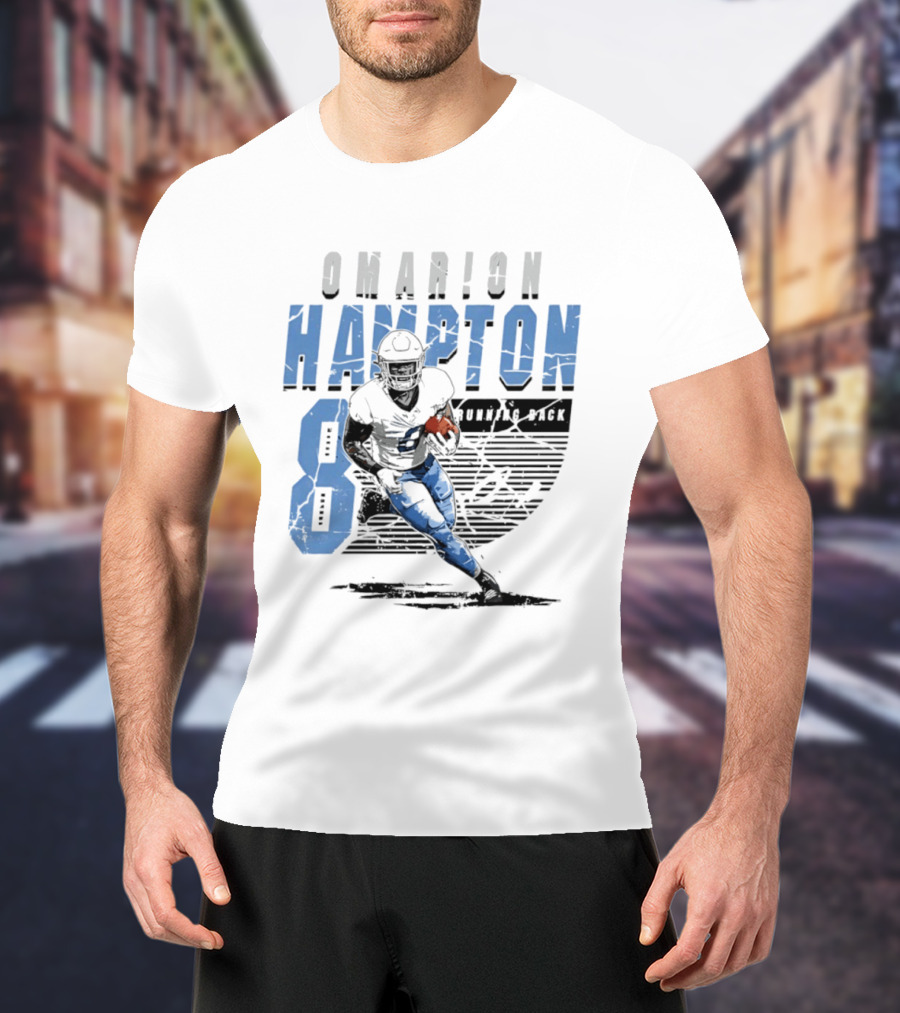 Omarion Hampton 8 Running Back Los Angeles Chargers Football T-Shirt
