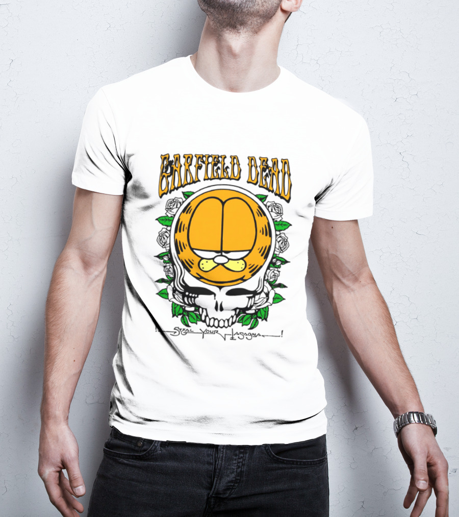 Garfield Dead Steal Your Lasagna Grateful Mashup T-Shirt