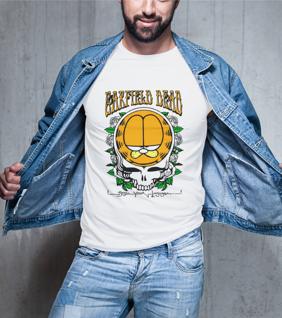 Garfield Dead Steal Your Lasagna Grateful Mashup T-Shirt