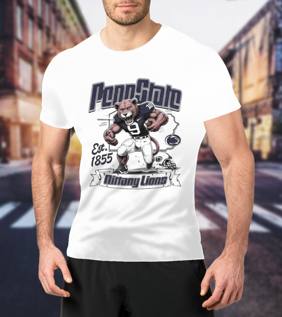 Penn State Nittany Lions Mascot Football Est 1855 T-Shirt