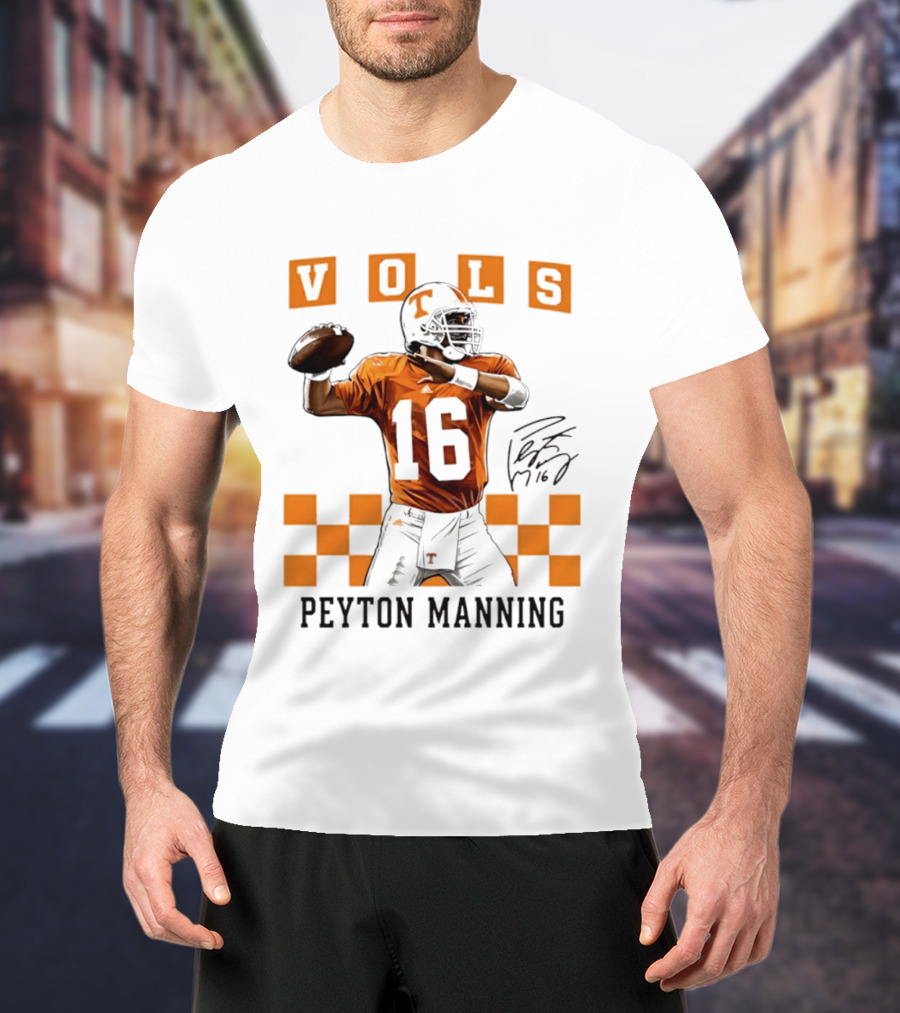 Peyton Manning 16 Vols Tennessee Football Player T-Shirt