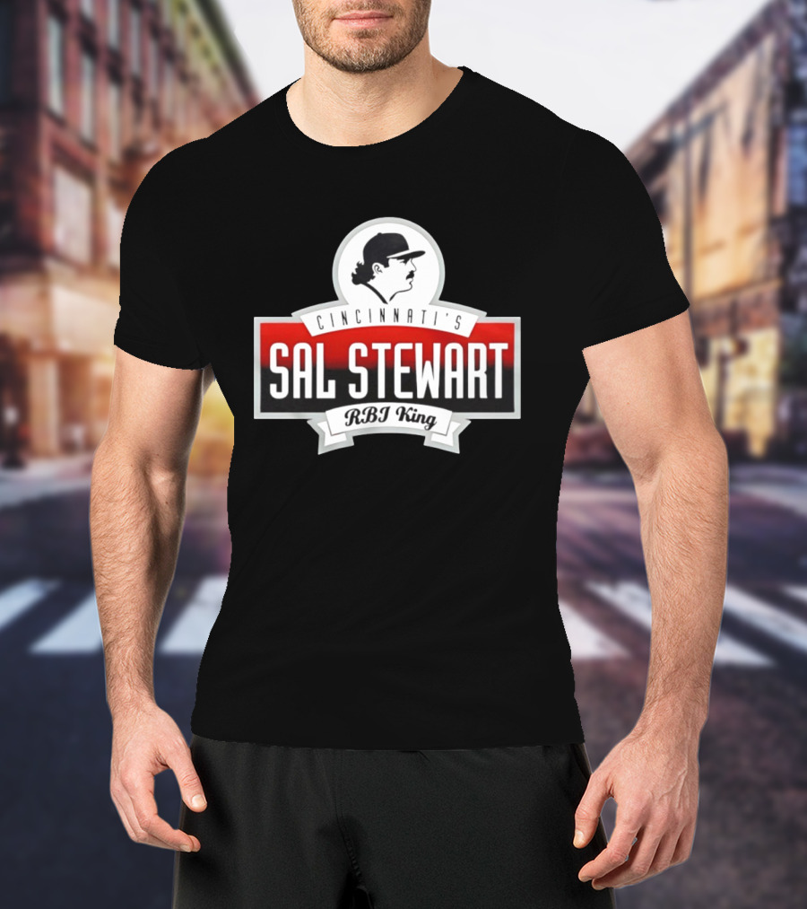 Cincinnati's Sal Stewart RBI King Iconic Baseball T-Shirt