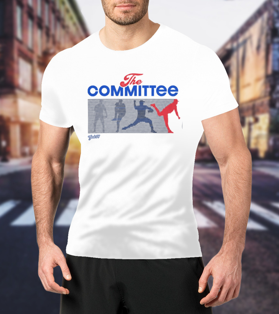 The Committee Gate 14 Podcast Baseball Pitcher Formation T-Shirt