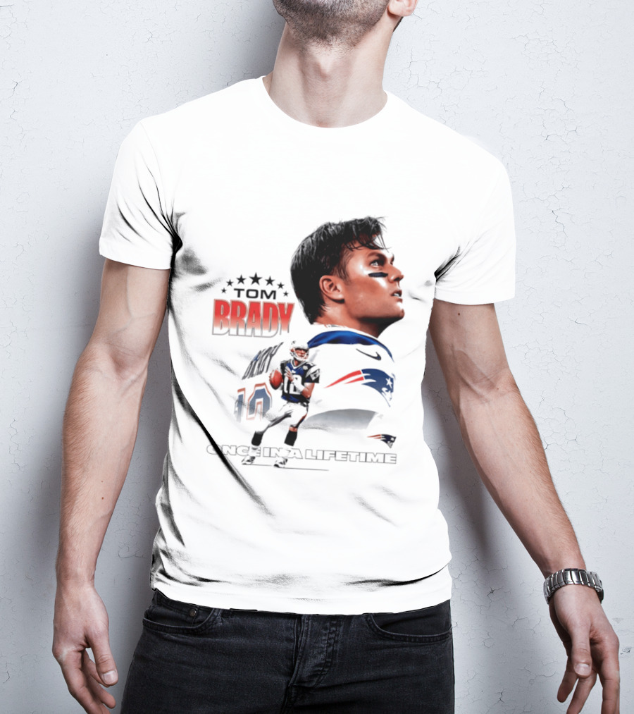 Tom Brady New England Patriots Once In A Lifetime Stars Collage T-Shirt
