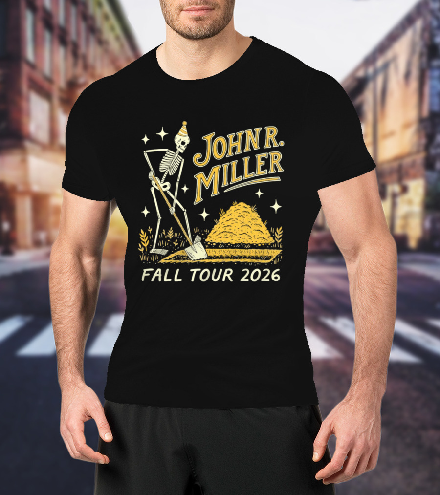 John R. Miller Skeleton With Shovel Fall Tour 2026 T-Shirt