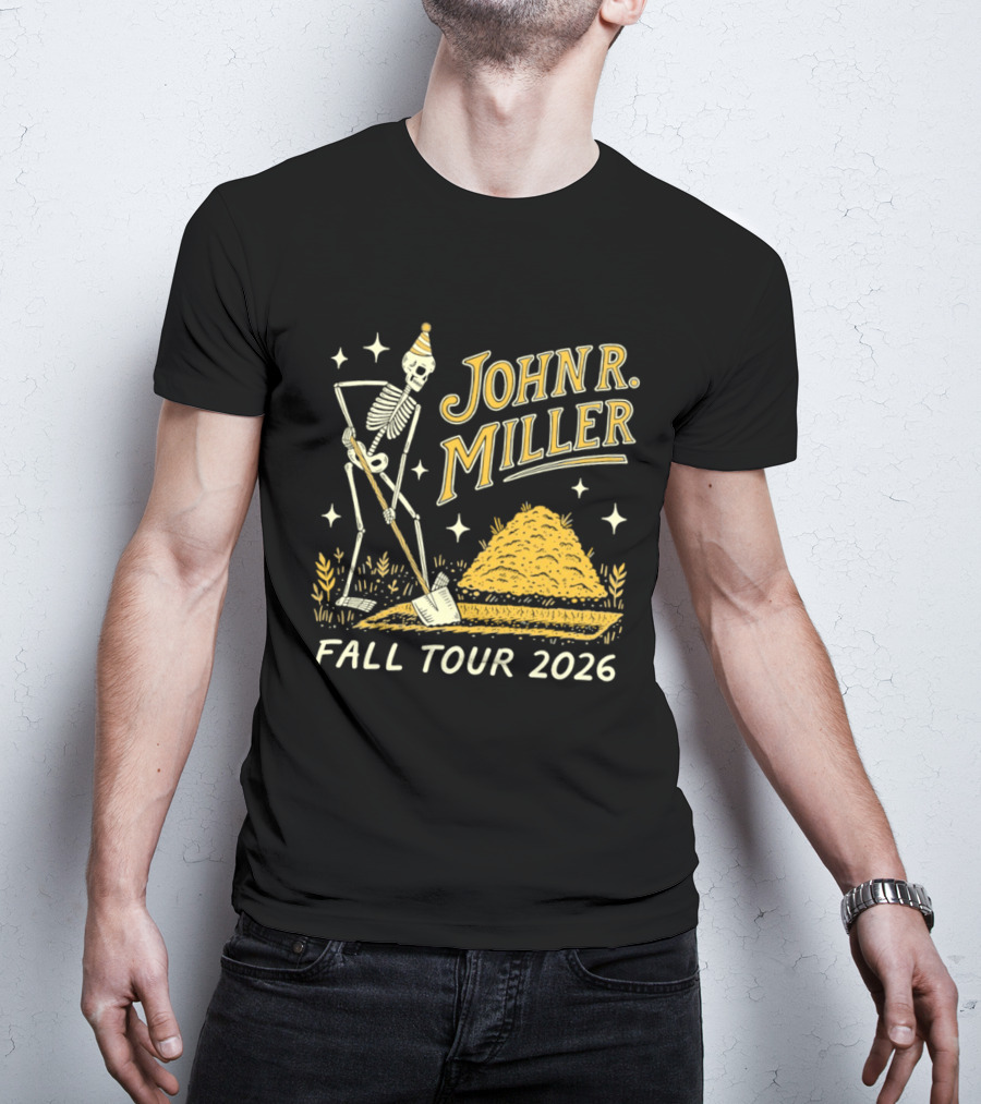 John R. Miller Skeleton With Shovel Fall Tour 2026 T-Shirt