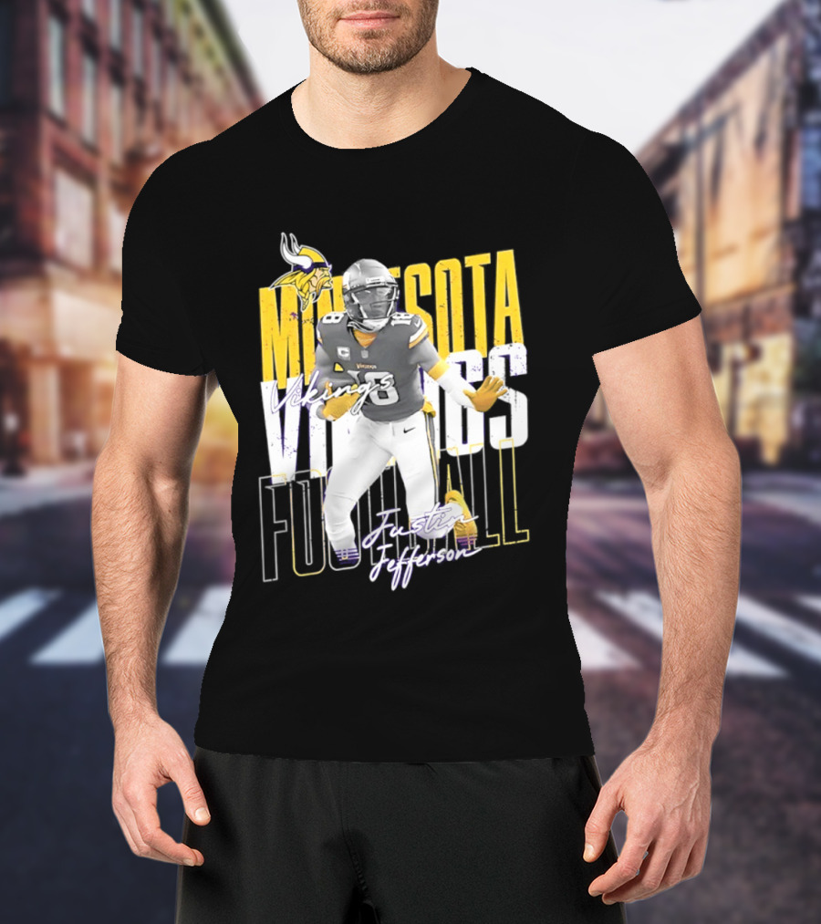 Minnesota Vikings Football Legends Justin Jefferson Iconic 18 T-Shirt