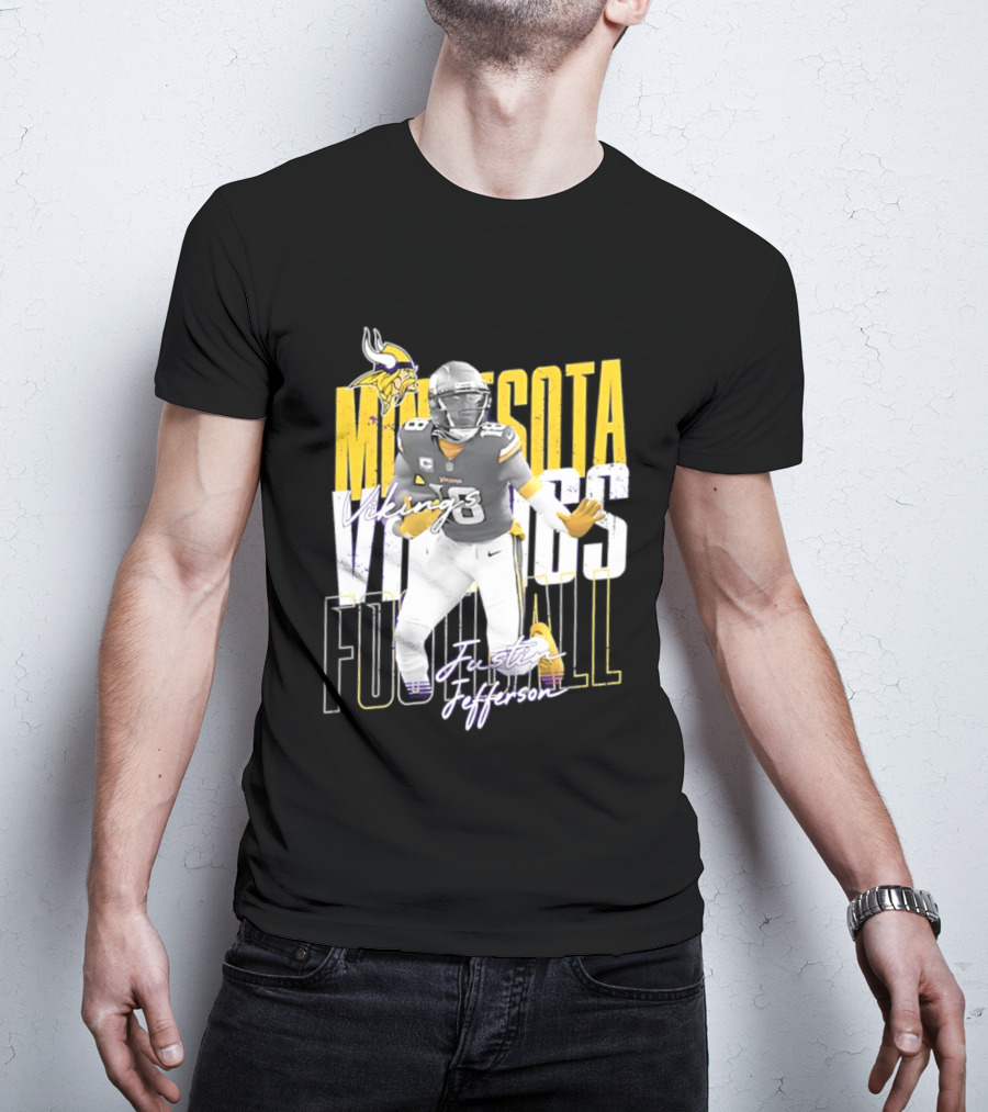 Minnesota Vikings Football Legends Justin Jefferson Iconic 18 T-Shirt