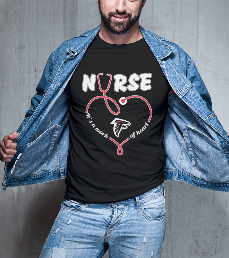 Nurse It's A Work Of Heart Atlanta Falcons 2026 T-Shirt