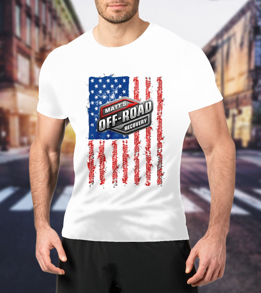 Matt's Off Road Recovery Patriotic Stars And Stripes T-Shirt