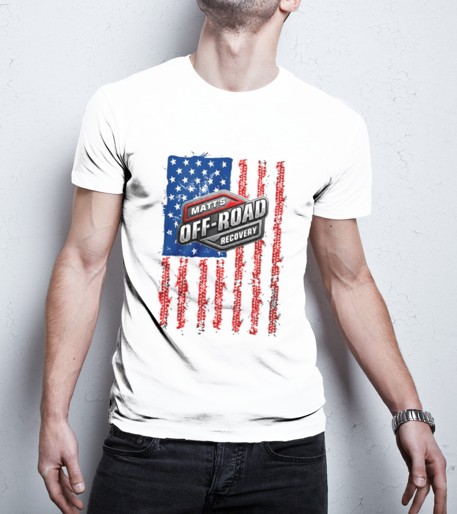 Matt's Off Road Recovery Patriotic Stars And Stripes T-Shirt