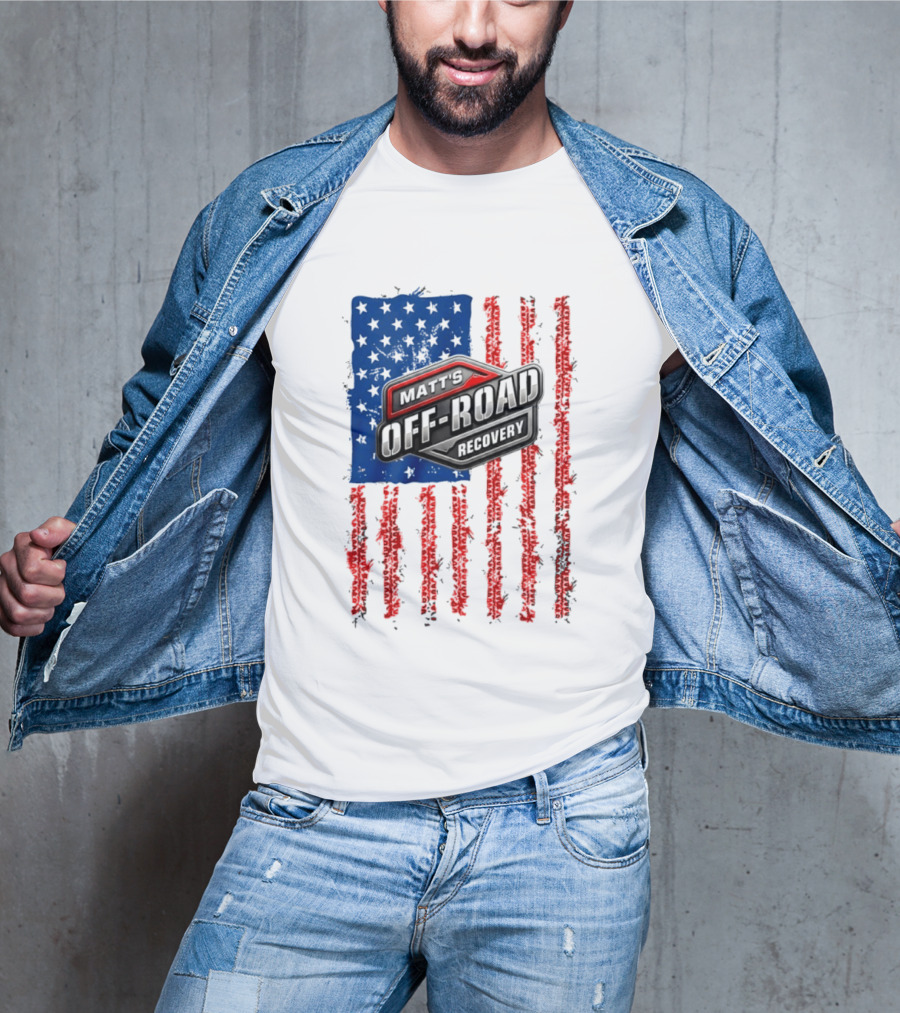 Matt's Off Road Recovery Patriotic Stars And Stripes T-Shirt