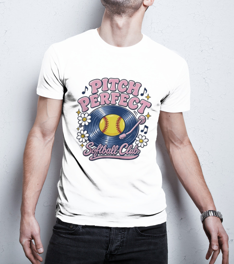 Pitch Perfect Softball Club Vinyl Record T-Shirt