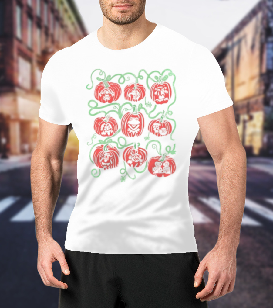 Puppet Pumpkins Muppets Halloween Collage T-Shirt