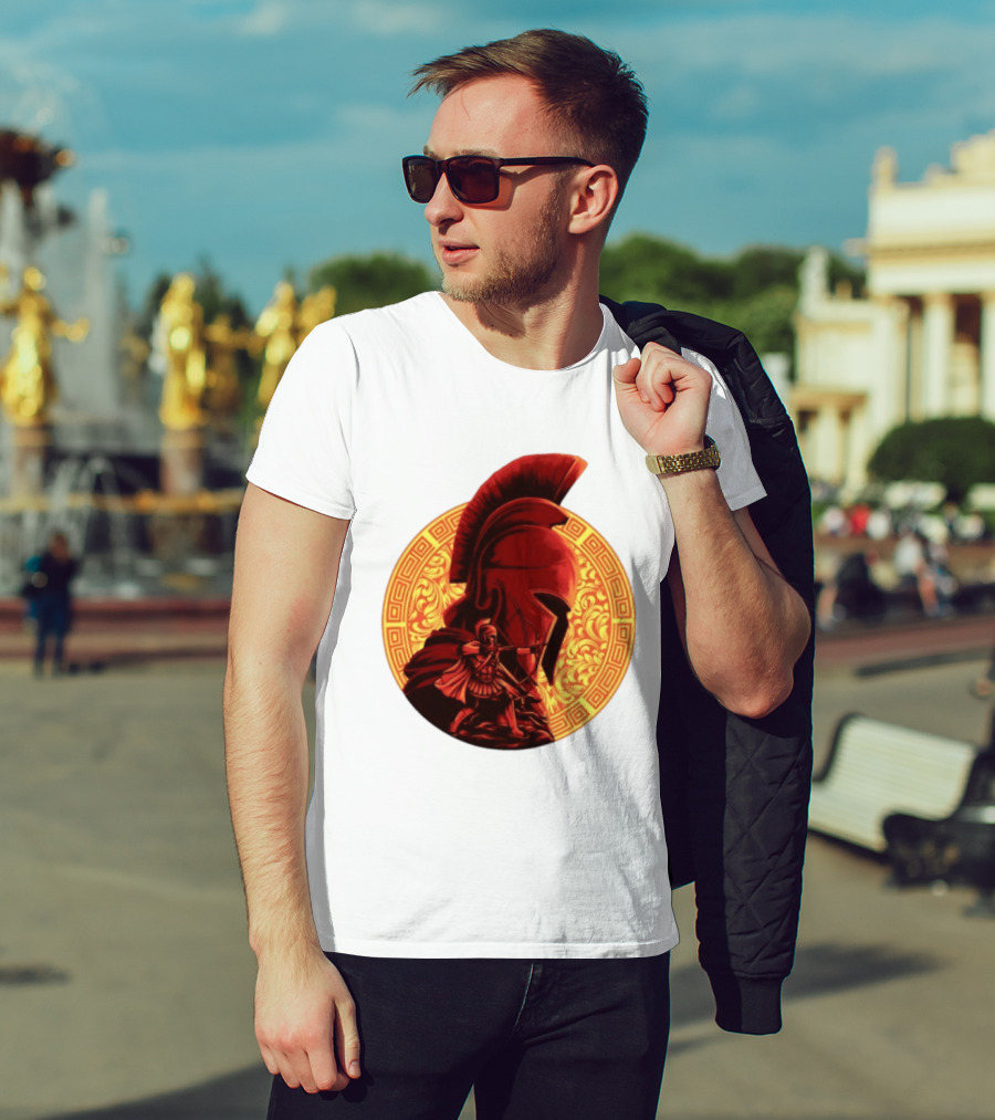 The Odyssey Spartan Warrior Archer Greek Helmet Mythology Heroic T-Shirt
