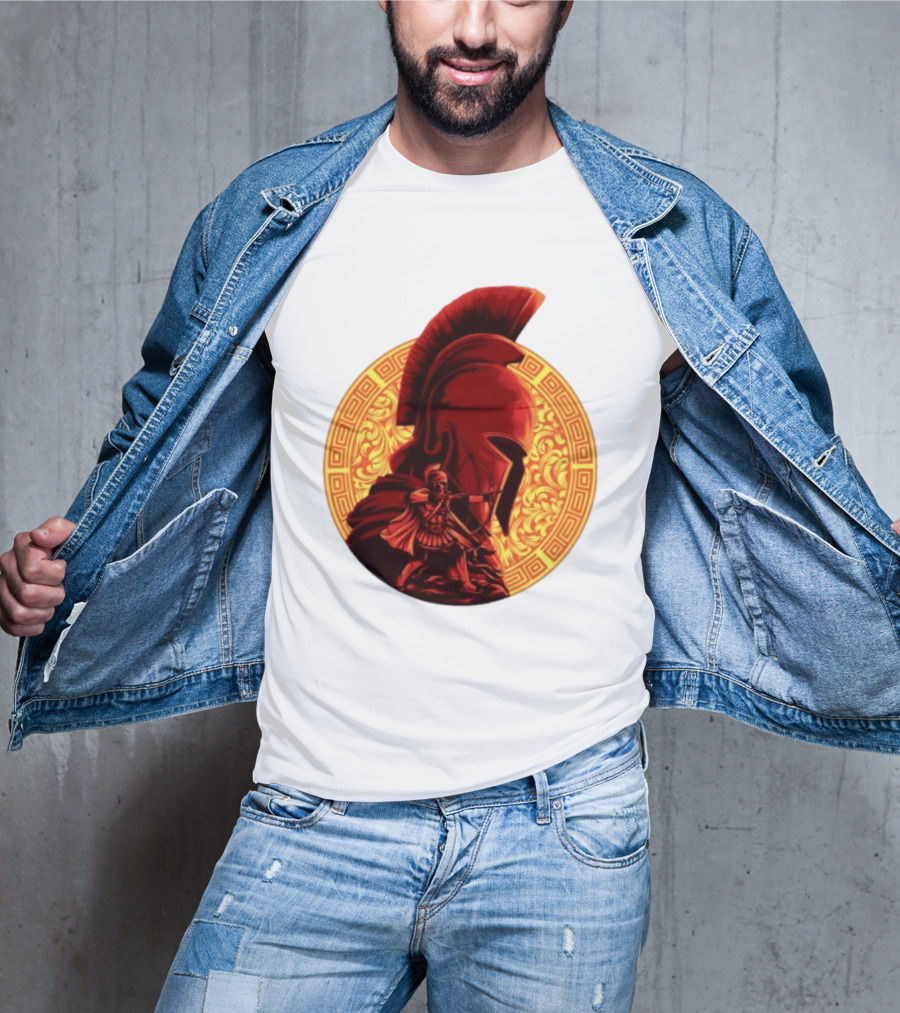 The Odyssey Spartan Warrior Archer Greek Helmet Mythology Heroic T-Shirt