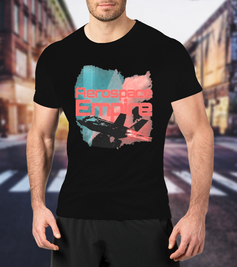 Aerospace Empire Futuristic Jet With Vapor Trails And Vibrant Color Palette T-Shirt