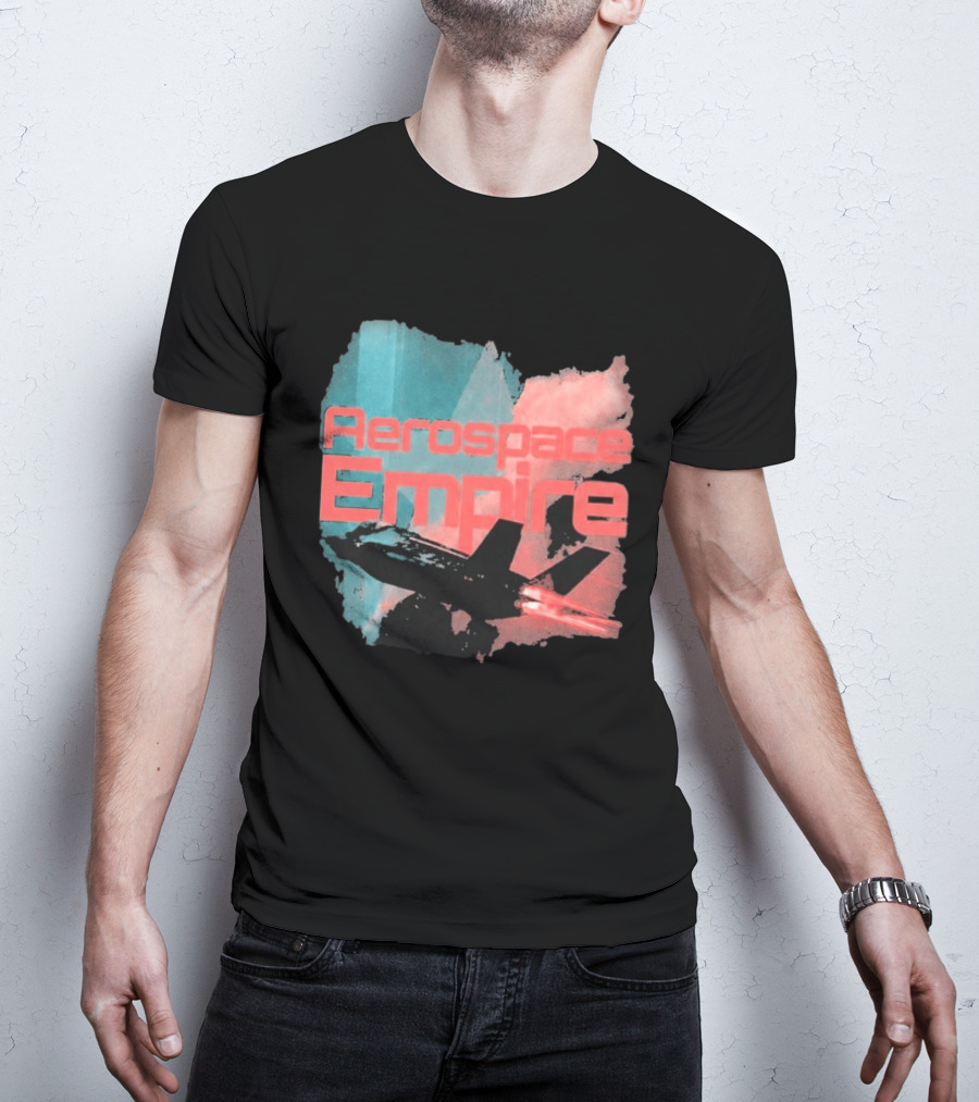 Aerospace Empire Futuristic Jet With Vapor Trails And Vibrant Color Palette T-Shirt