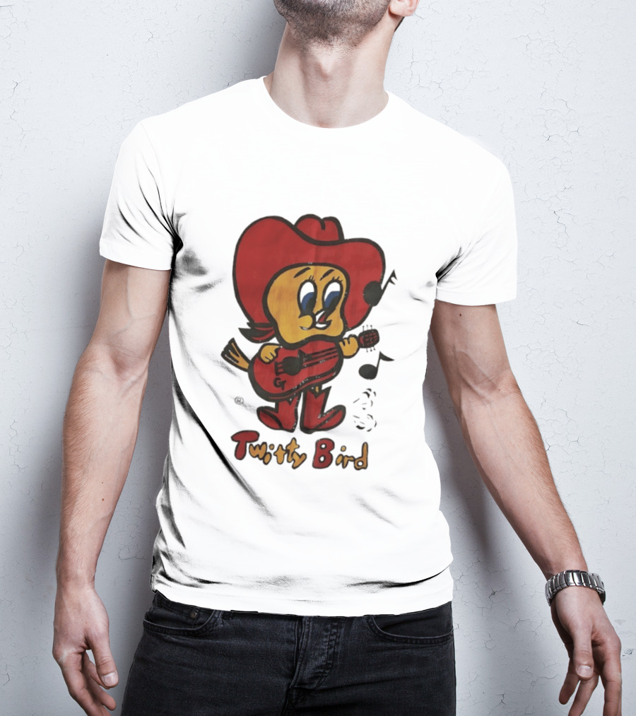 Twitty Bird Cowboy Musician Playing Guitar T-Shirt