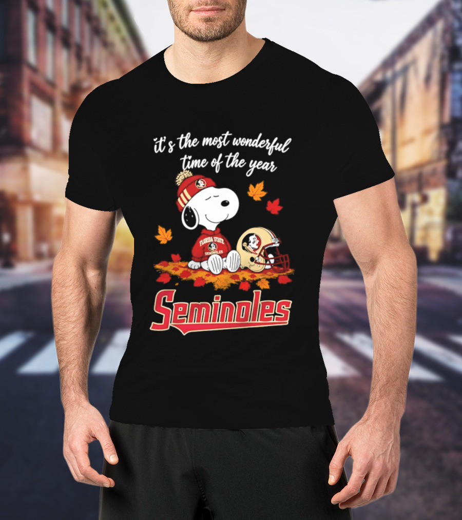 It's The Most Wonderful Time Of The Year Snoopy Florida State Seminoles T-Shirt