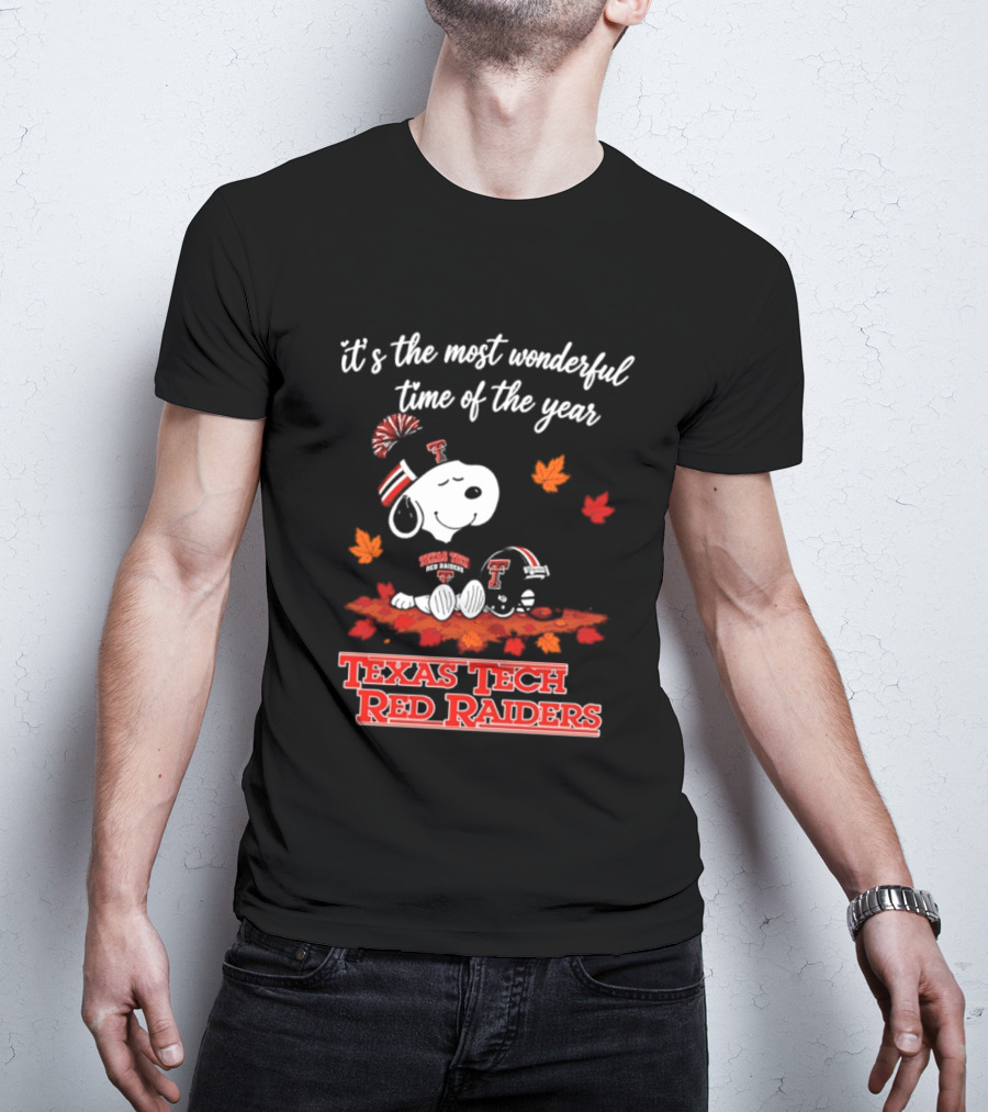 It's The Most Wonderful Time Of The Year Snoopy Texas Tech Red Raiders 2026 Halloween T-Shirt