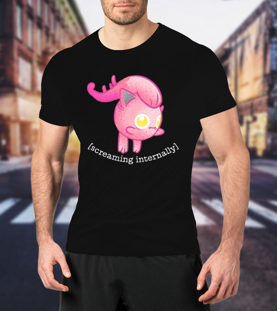 Jigglypuff Screaming Internally Pokemon Cute Expression T-Shirt