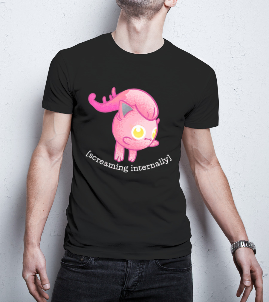 Jigglypuff Screaming Internally Pokemon Cute Expression T-Shirt