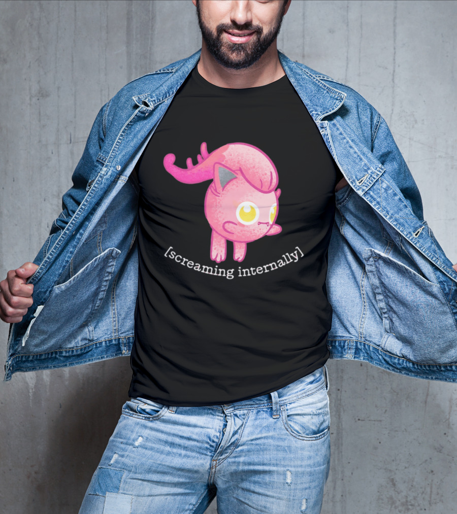 Jigglypuff Screaming Internally Pokemon Cute Expression T-Shirt