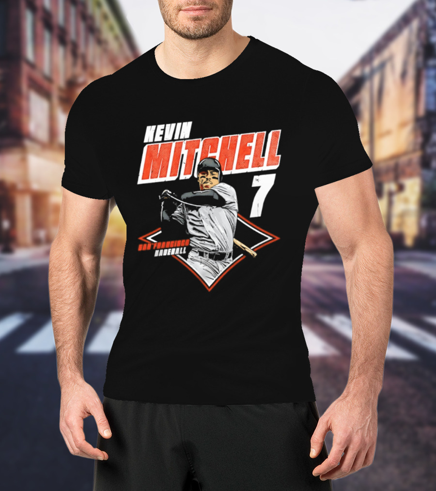 Kevin Mitchell 7 San Francisco Giants Baseball Diamond T-Shirt