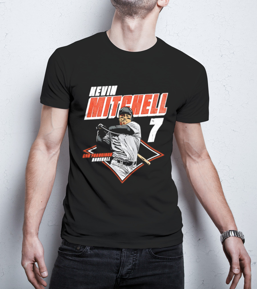Kevin Mitchell 7 San Francisco Giants Baseball Diamond T-Shirt