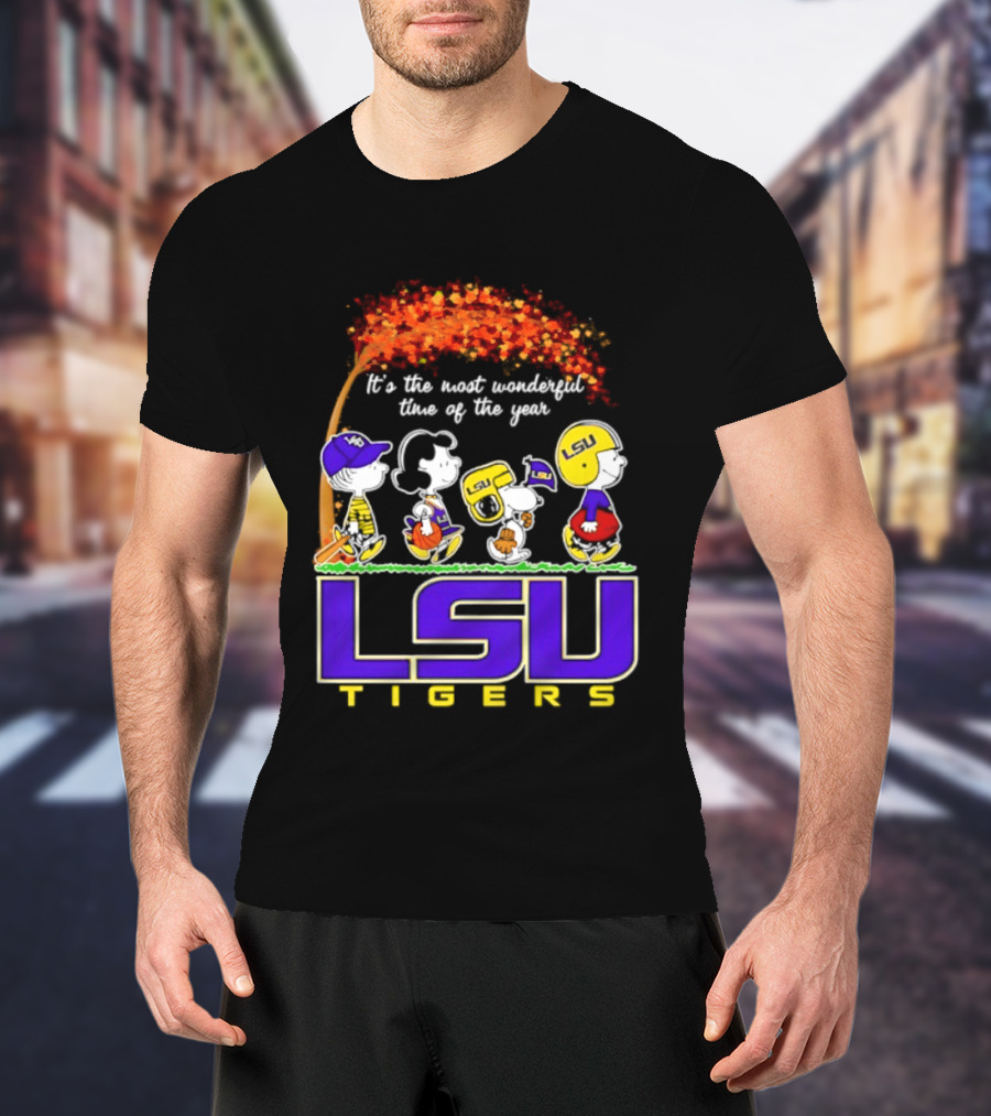 LSU Tigers Peanuts It's The Most Wonderful Time Of The Year Halloween 2026 T-Shirt