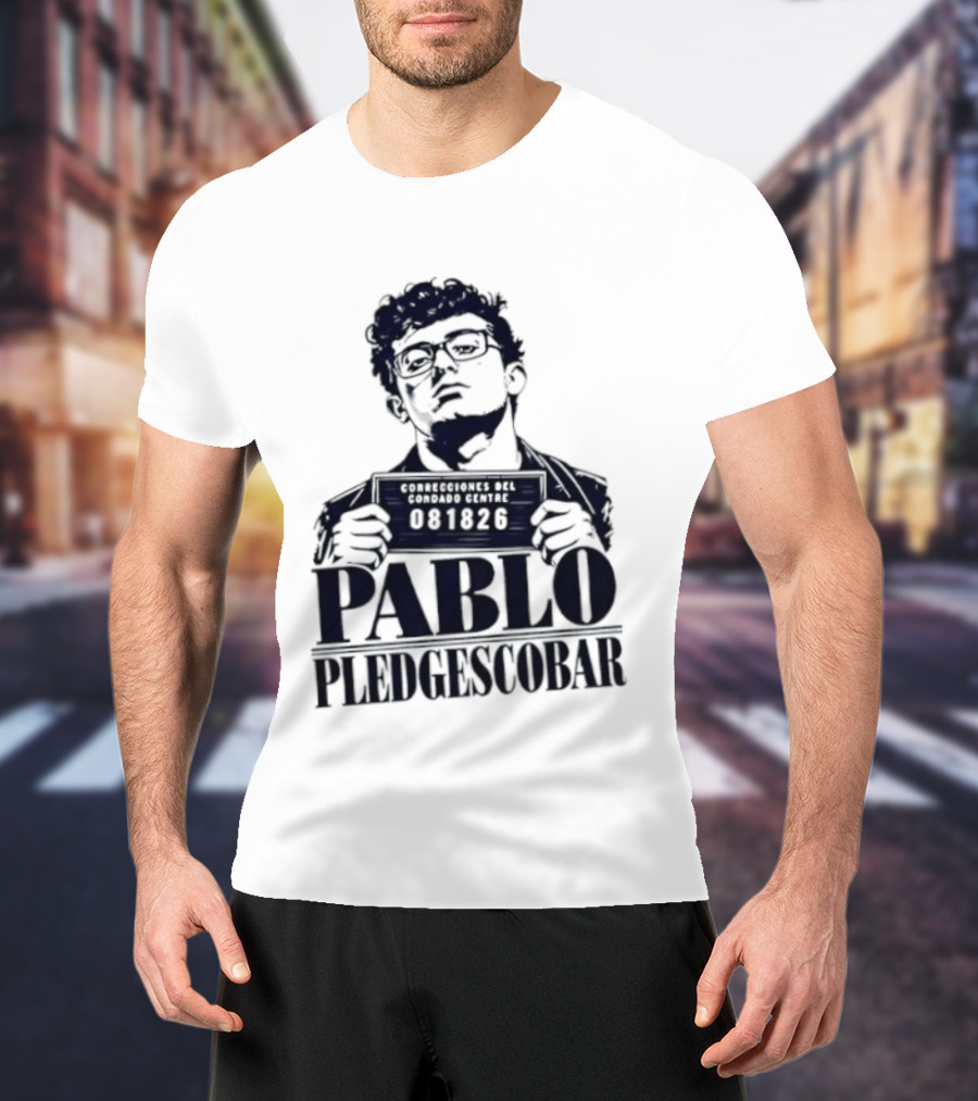 Agostino Abbatiello Pablo Pledgescobar Shot 081326 White Out T-Shirt