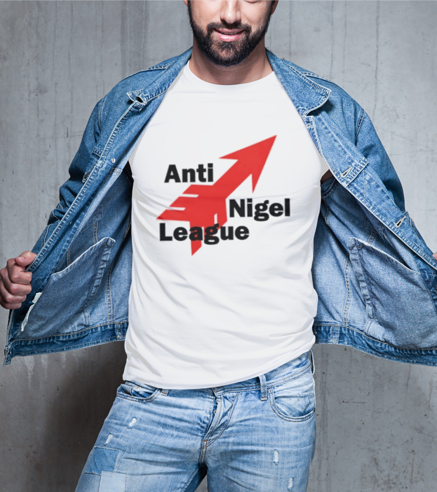 Anti Nigel League Arrow Text Gildan T-Shirt